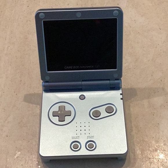 Nintendo Game Boy Advance SP Console Backlit & Charger AGS-101 Back Lit Blue - Picture 7 of 16